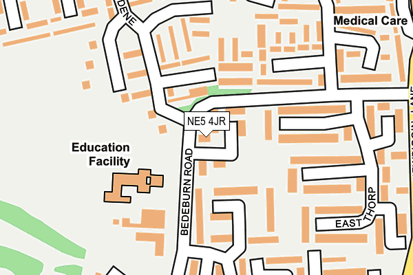 NE5 4JR map - OS OpenMap – Local (Ordnance Survey)