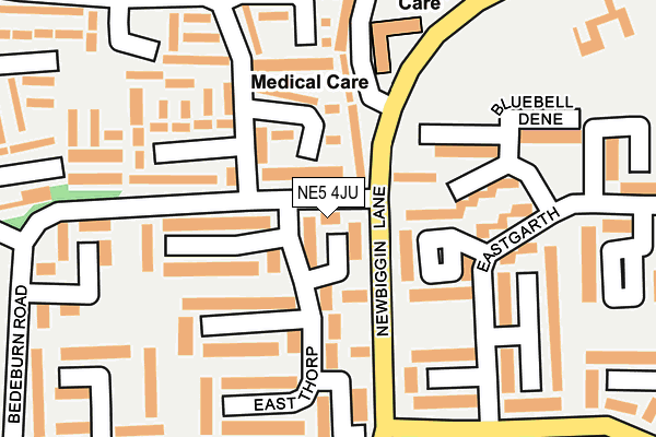 NE5 4JU map - OS OpenMap – Local (Ordnance Survey)