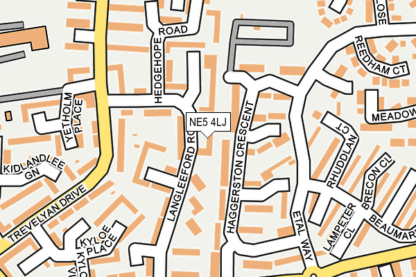 NE5 4LJ map - OS OpenMap – Local (Ordnance Survey)