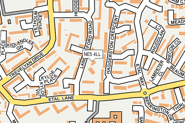 NE5 4LL map - OS OpenMap – Local (Ordnance Survey)