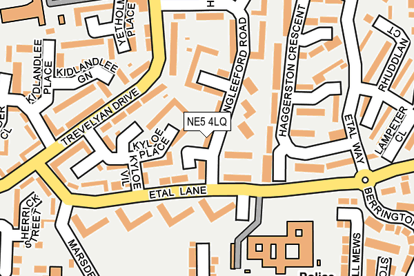 NE5 4LQ map - OS OpenMap – Local (Ordnance Survey)