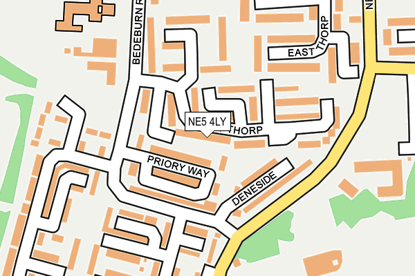 NE5 4LY map - OS OpenMap – Local (Ordnance Survey)
