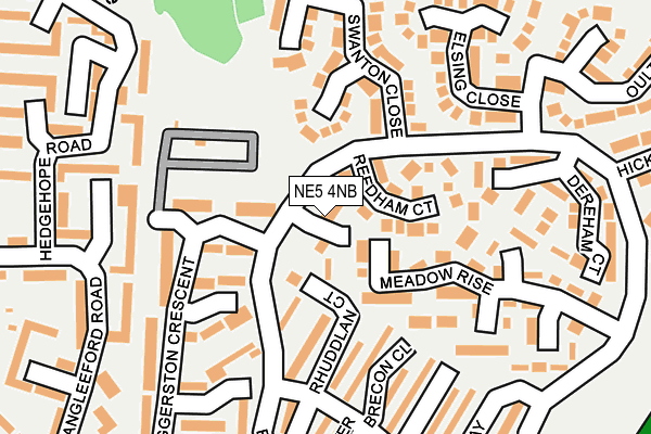 NE5 4NB map - OS OpenMap – Local (Ordnance Survey)
