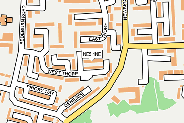 NE5 4NE map - OS OpenMap – Local (Ordnance Survey)