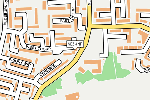 NE5 4NF map - OS OpenMap – Local (Ordnance Survey)