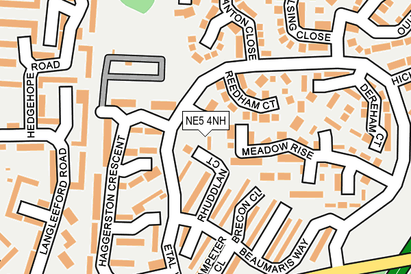 NE5 4NH map - OS OpenMap – Local (Ordnance Survey)