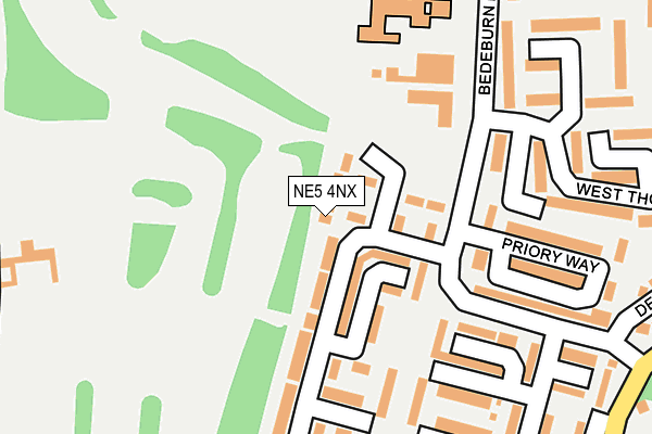 NE5 4NX map - OS OpenMap – Local (Ordnance Survey)
