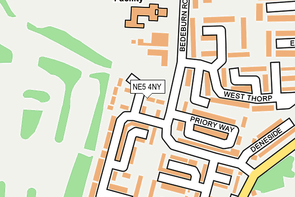 NE5 4NY map - OS OpenMap – Local (Ordnance Survey)
