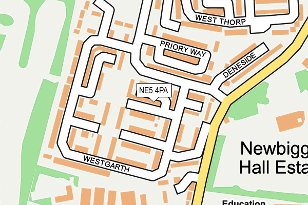 NE5 4PA map - OS OpenMap – Local (Ordnance Survey)