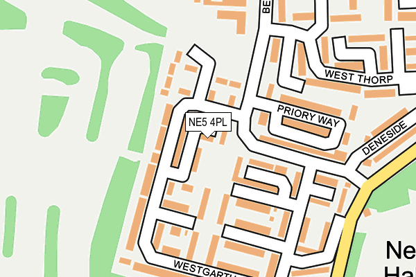 NE5 4PL map - OS OpenMap – Local (Ordnance Survey)