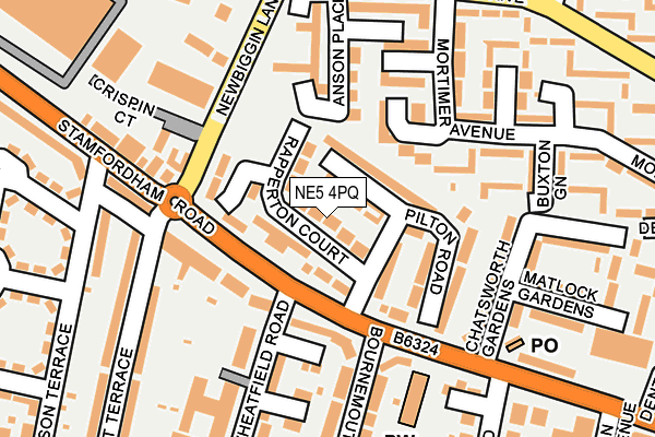 NE5 4PQ map - OS OpenMap – Local (Ordnance Survey)