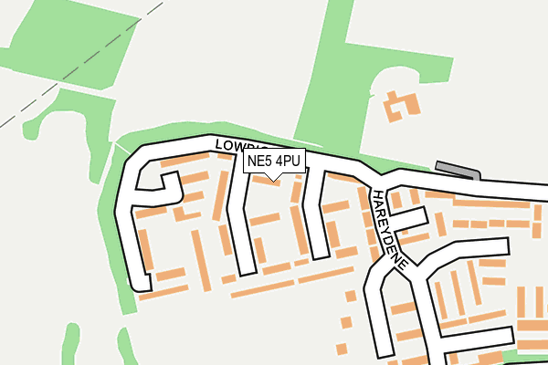 NE5 4PU map - OS OpenMap – Local (Ordnance Survey)
