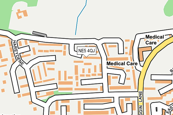 NE5 4QJ map - OS OpenMap – Local (Ordnance Survey)