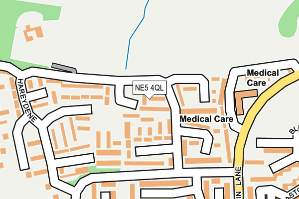 NE5 4QL map - OS OpenMap – Local (Ordnance Survey)