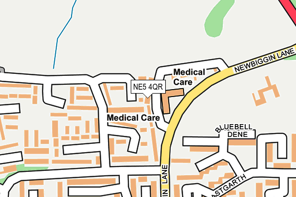 NE5 4QR map - OS OpenMap – Local (Ordnance Survey)