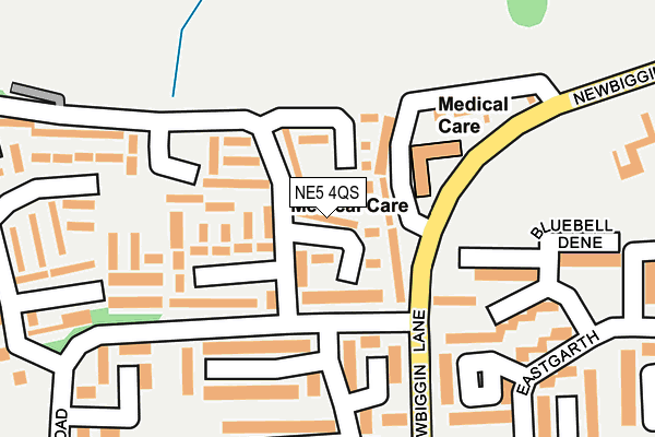 NE5 4QS map - OS OpenMap – Local (Ordnance Survey)