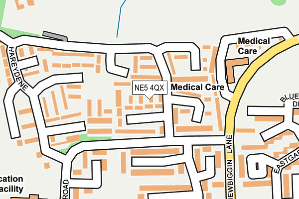 NE5 4QX map - OS OpenMap – Local (Ordnance Survey)