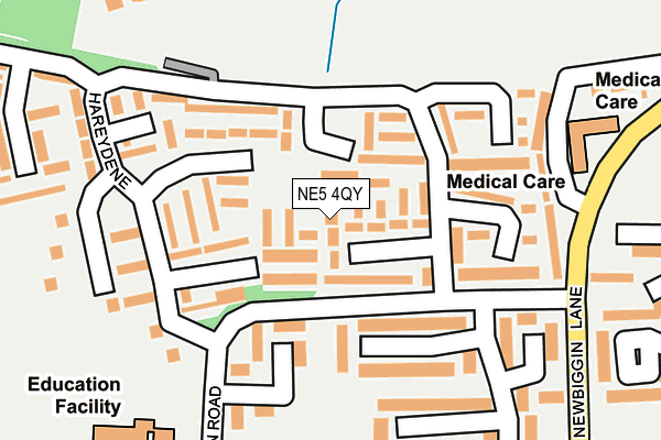 NE5 4QY map - OS OpenMap – Local (Ordnance Survey)