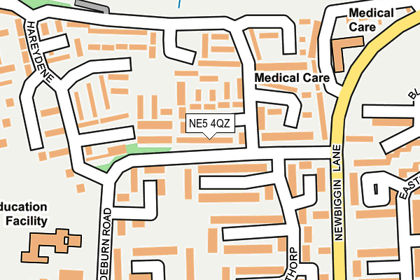 NE5 4QZ map - OS OpenMap – Local (Ordnance Survey)