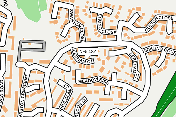NE5 4SZ map - OS OpenMap – Local (Ordnance Survey)