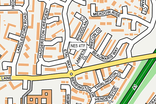 NE5 4TF map - OS OpenMap – Local (Ordnance Survey)