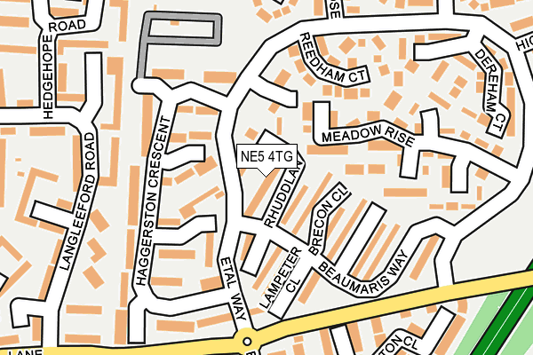 NE5 4TG map - OS OpenMap – Local (Ordnance Survey)