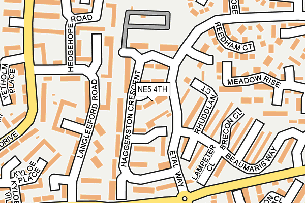 NE5 4TH map - OS OpenMap – Local (Ordnance Survey)