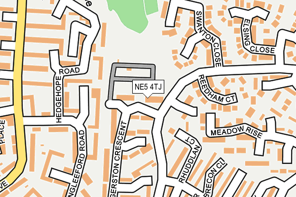 NE5 4TJ map - OS OpenMap – Local (Ordnance Survey)