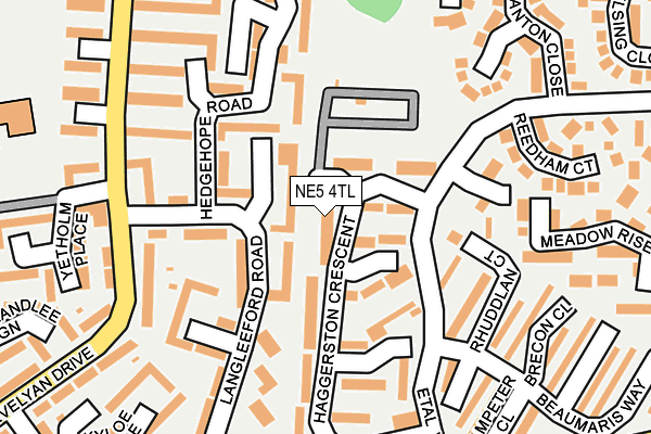 NE5 4TL map - OS OpenMap – Local (Ordnance Survey)