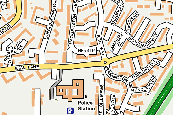 NE5 4TP map - OS OpenMap – Local (Ordnance Survey)
