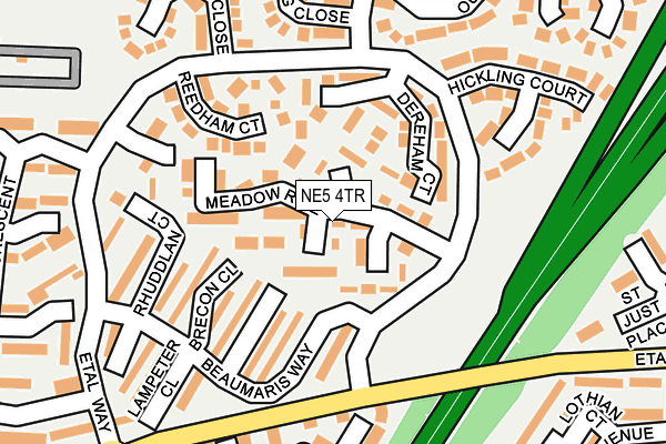 NE5 4TR map - OS OpenMap – Local (Ordnance Survey)