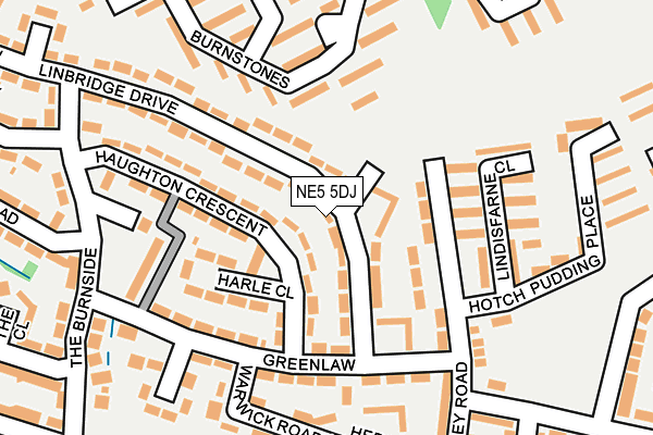 NE5 5DJ map - OS OpenMap – Local (Ordnance Survey)