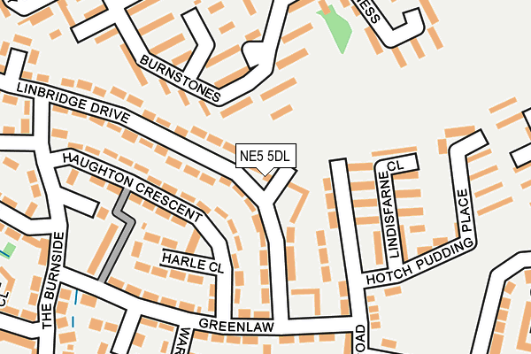 NE5 5DL map - OS OpenMap – Local (Ordnance Survey)