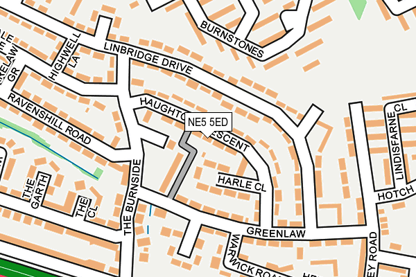NE5 5ED map - OS OpenMap – Local (Ordnance Survey)