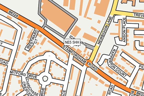 NE5 5HH map - OS OpenMap – Local (Ordnance Survey)
