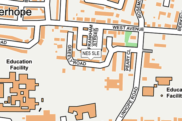 NE5 5LE map - OS OpenMap – Local (Ordnance Survey)