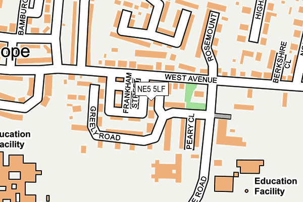 NE5 5LF map - OS OpenMap – Local (Ordnance Survey)