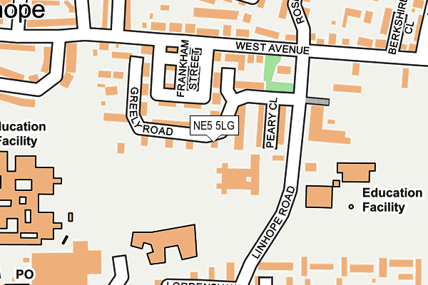 NE5 5LG map - OS OpenMap – Local (Ordnance Survey)