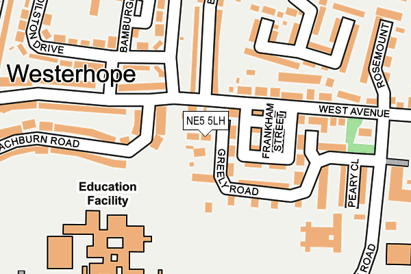NE5 5LH map - OS OpenMap – Local (Ordnance Survey)