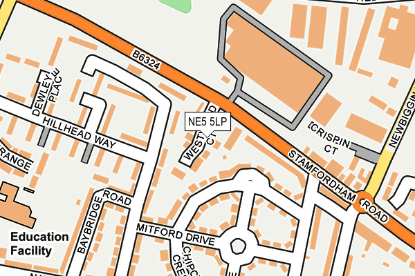 NE5 5LP map - OS OpenMap – Local (Ordnance Survey)
