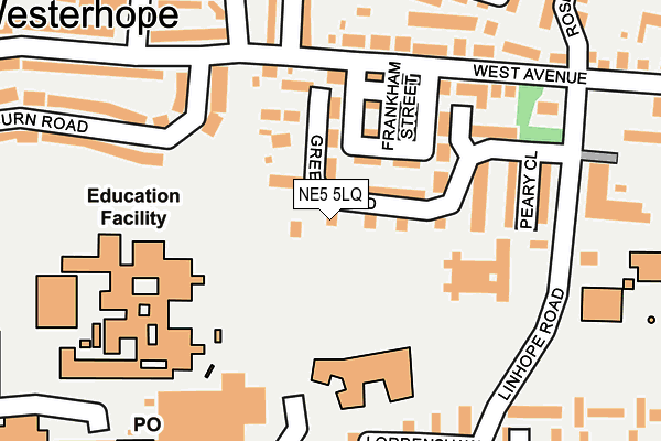 NE5 5LQ map - OS OpenMap – Local (Ordnance Survey)