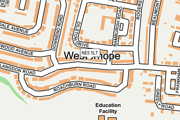 NE5 5LT map - OS OpenMap – Local (Ordnance Survey)