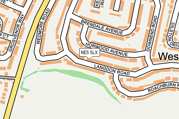 NE5 5LX map - OS OpenMap – Local (Ordnance Survey)