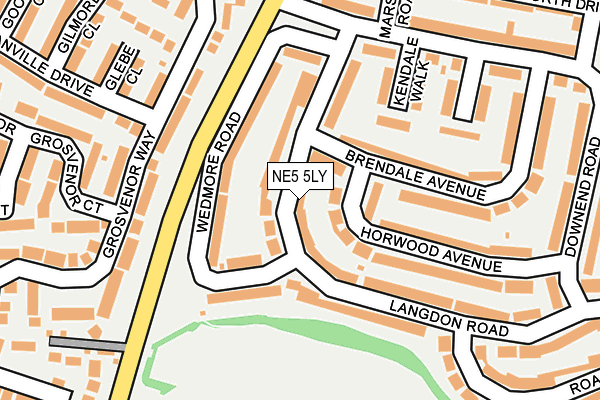 NE5 5LY map - OS OpenMap – Local (Ordnance Survey)