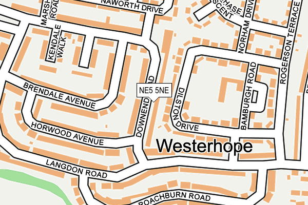 NE5 5NE map - OS OpenMap – Local (Ordnance Survey)