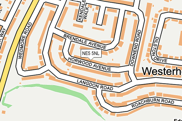 NE5 5NL map - OS OpenMap – Local (Ordnance Survey)