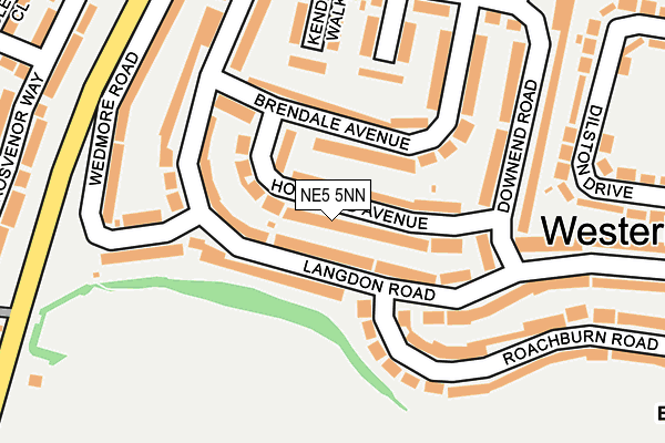 NE5 5NN map - OS OpenMap – Local (Ordnance Survey)