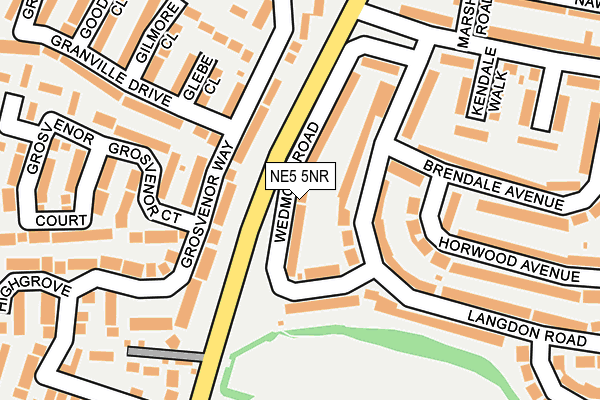 NE5 5NR map - OS OpenMap – Local (Ordnance Survey)