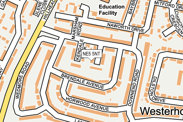 NE5 5NT map - OS OpenMap – Local (Ordnance Survey)