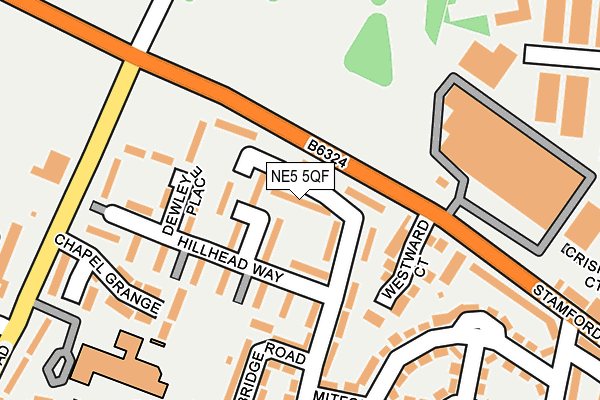 NE5 5QF map - OS OpenMap – Local (Ordnance Survey)